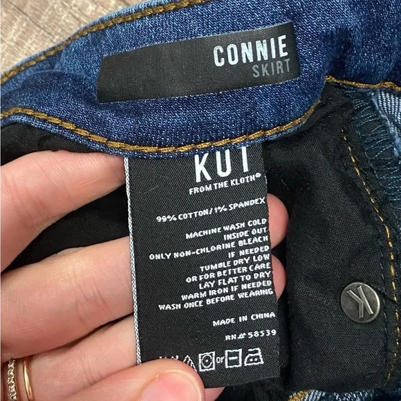 *SOLD* Kut From The Kloth “Connie” High-Low Denim Jean Skirt Size 14 - Picture 5 of 7